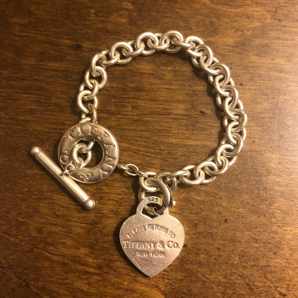 Tiffany & Co. Heart Charm Link Bracelet